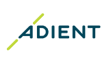 The image shows the Adient logo, which features the word 