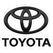The image shows the Toyota logo, which features three overlapping ovals arranged to form the letter 