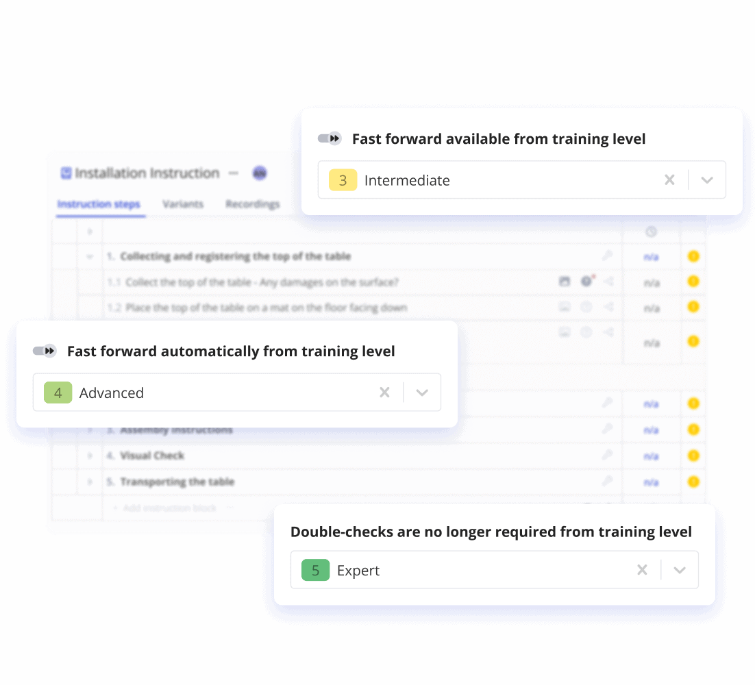 A computer screen displays a software interface from the Azumuta platform titled "5S audit checklist." The checklist includes various audit criteria such as safety and organization, with options to mark compliance status. A sidebar on the left shows navigation options.