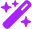 purple magic wand icon surrounded by 3 stars