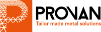 Logo of Provan. On the left, there is a stylized letter 