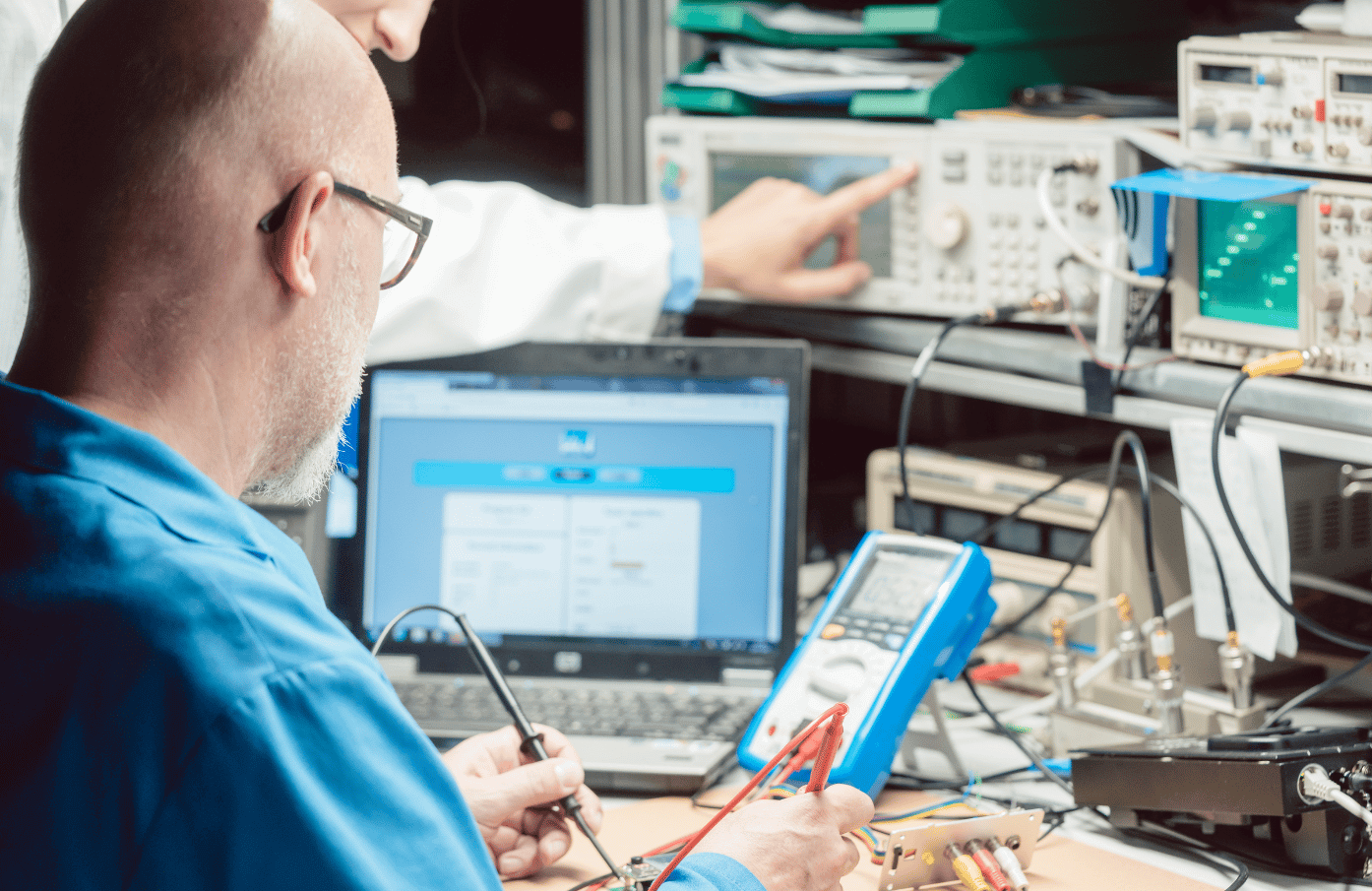 A computer screen displays a software interface from the Azumuta platform titled "5S audit checklist." The checklist includes various audit criteria such as safety and organization, with options to mark compliance status. A sidebar on the left shows navigation options.
