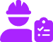 A solid purple background with a subtle outline of a person icon and a gear icon next to it, suggesting a profile or settings image. The silhouette of the person and the gear are slightly darker shades of purple.