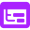 A purple square icon featuring a simplified image of a webpage layout. The icon includes horizontal lines and rectangular shapes, suggesting text blocks and an image placeholder typically found in website designs.