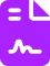 purple signed contract icon