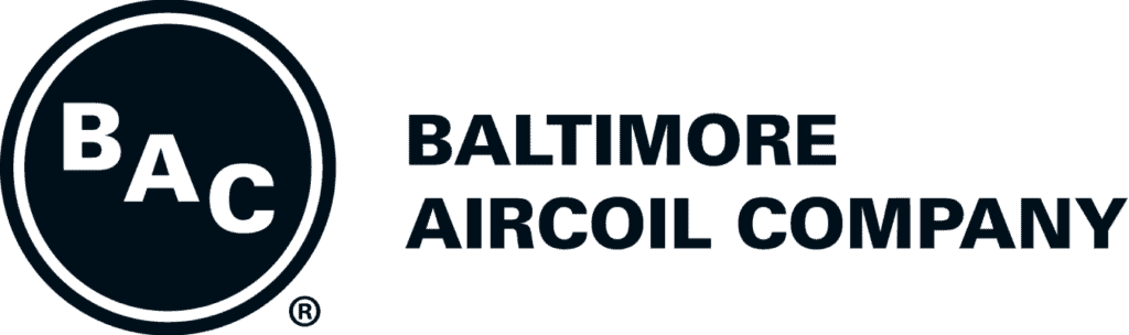 The image shows the logo of the Baltimore Aircoil Company. The logo consists of the letters 