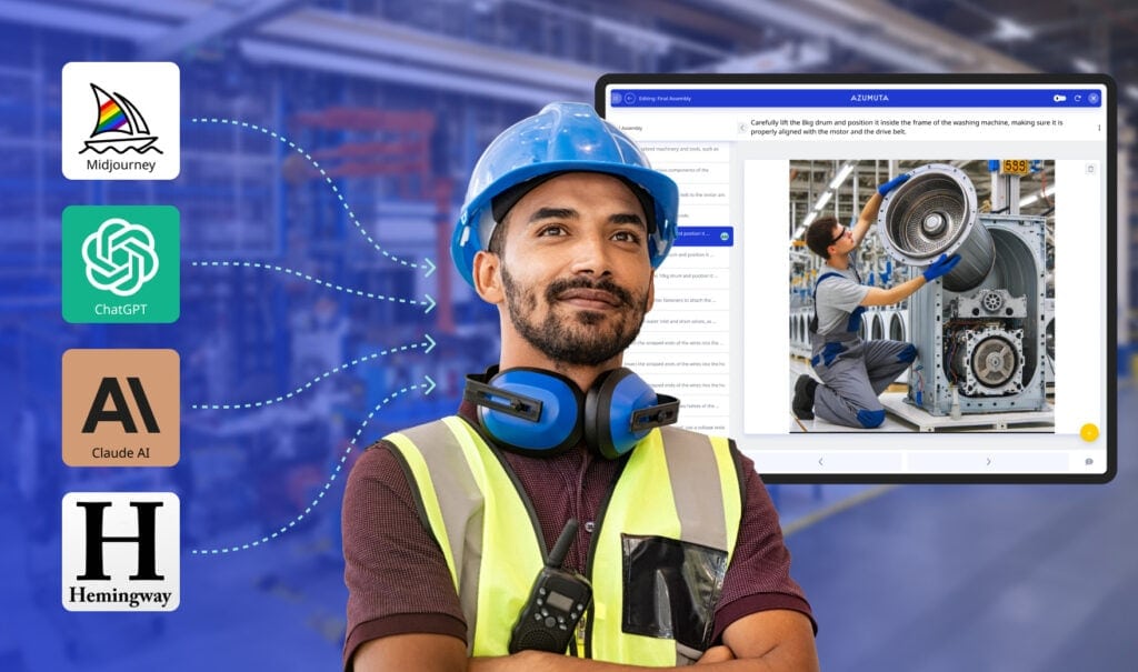 manufacturing operator using artificial intelligence for digital work instructions
