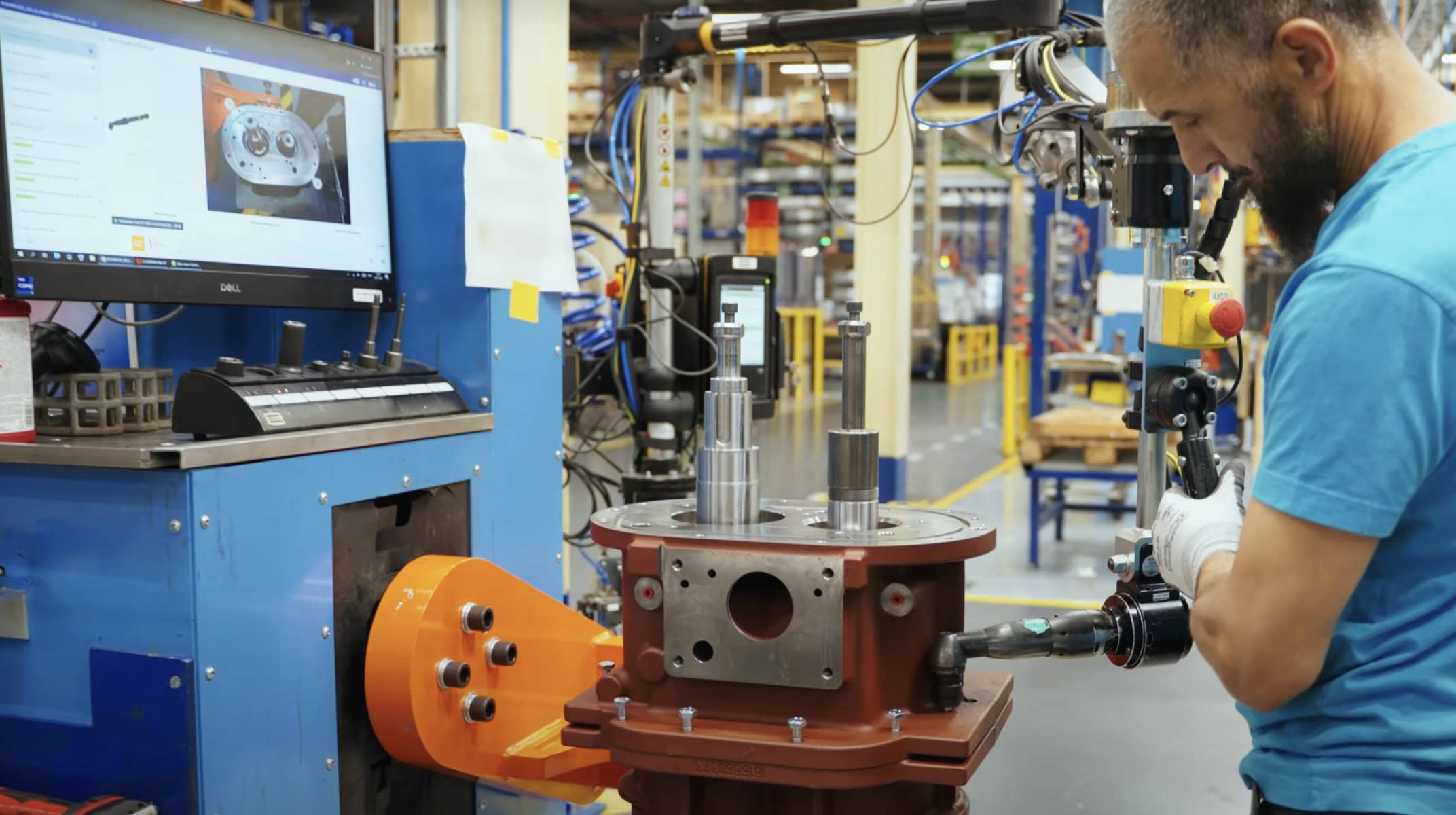 A computer screen displays a software interface from the Azumuta platform titled "5S audit checklist." The checklist includes various audit criteria such as safety and organization, with options to mark compliance status. A sidebar on the left shows navigation options.