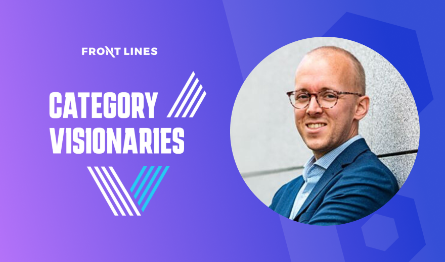 Batist Leman, CEO of Azumuta, featured as a 'Category Visionary' on Front Lines, highlighting leadership and innovation in the manufacturing software industry