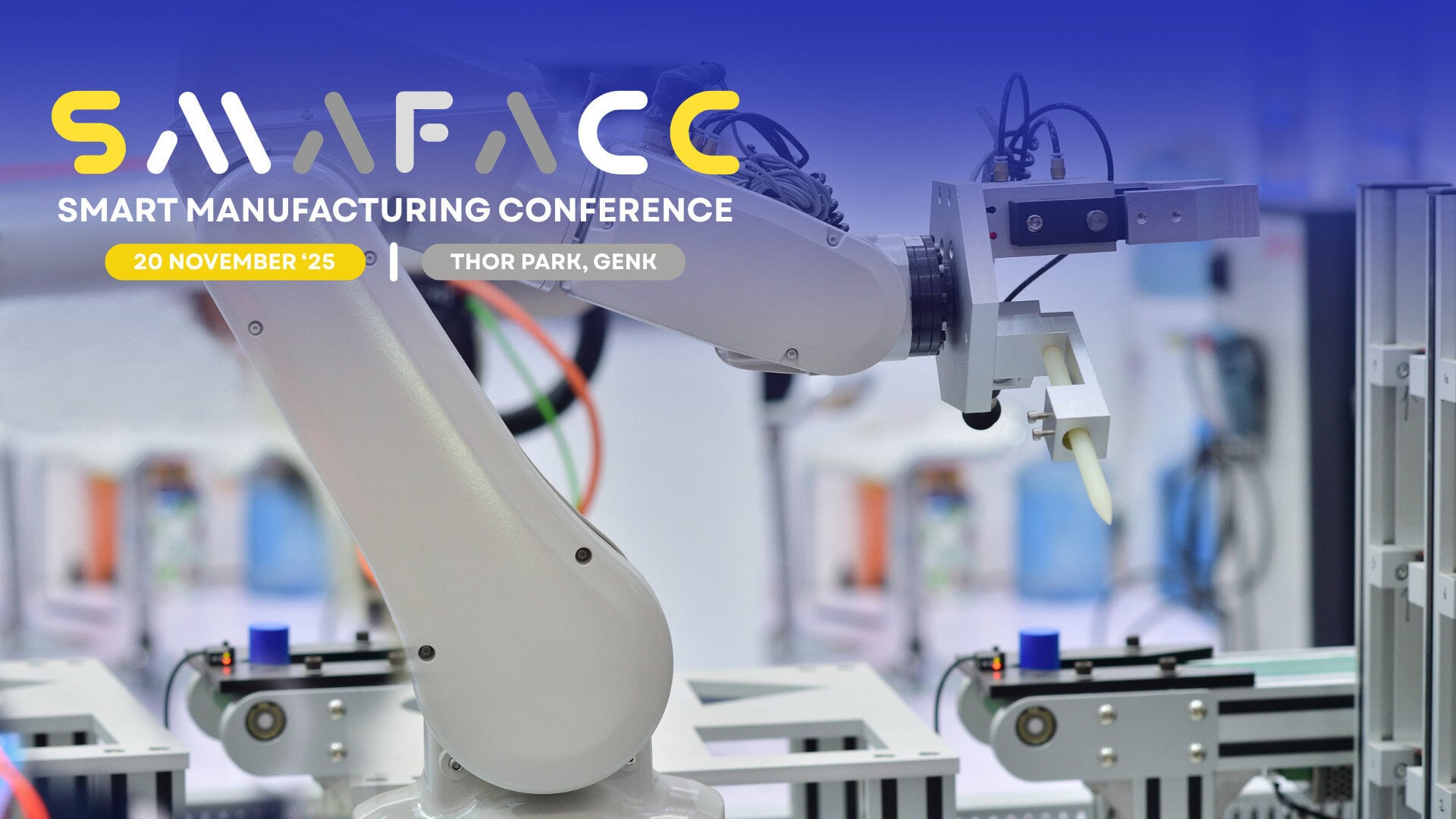 Invitation to visit Azumuta at SMAFACC 2025 booth in Thor Park, Genk.